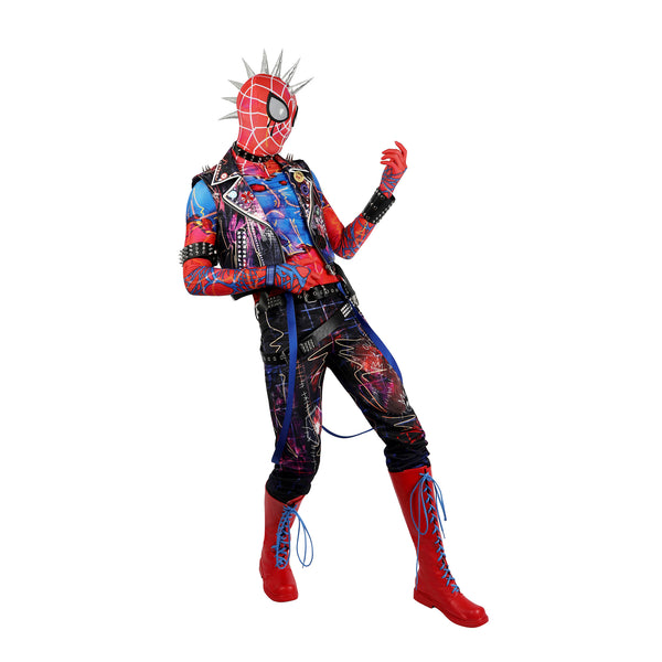 Spider Man Hobart Hobie Brown Cosplay Costume Punk Jacket Set