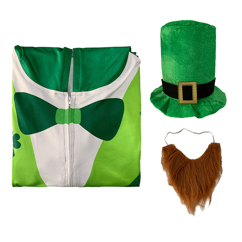 St. Patrick's Day Four Leaf Clover Suit Kid Cosplay Costume