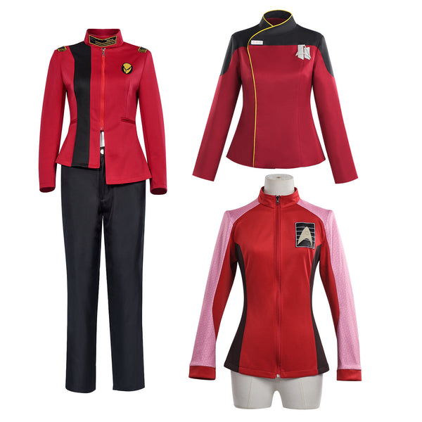 Star Trek Strange New Worlds Kristen Chapel Cosplay Costume Red Assault Suit Uniform Set