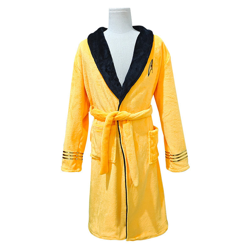 Star Trek Yellow Bathrobe Cosplay Costume Warm Long Sleeve Robe