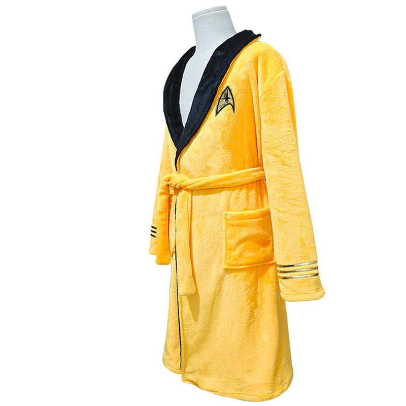 Star Trek Yellow Bathrobe Cosplay Costume Warm Long Sleeve Robe