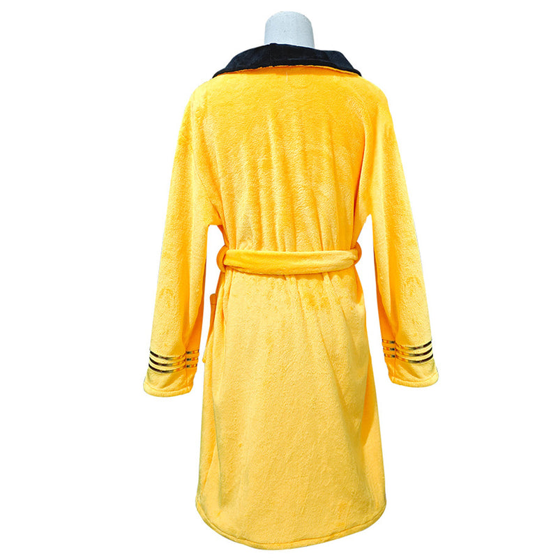 Star Trek Yellow Bathrobe Cosplay Costume Warm Long Sleeve Robe