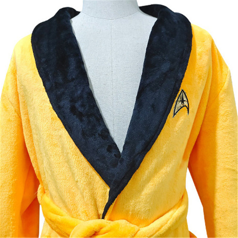 Star Trek Yellow Bathrobe Cosplay Costume Warm Long Sleeve Robe