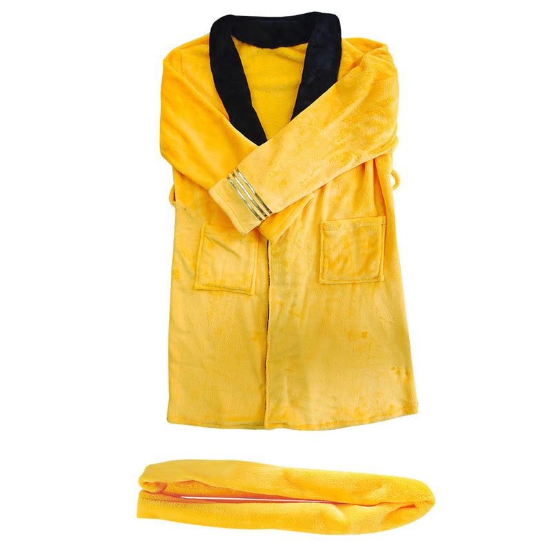 Star Trek Yellow Bathrobe Cosplay Costume Warm Long Sleeve Robe