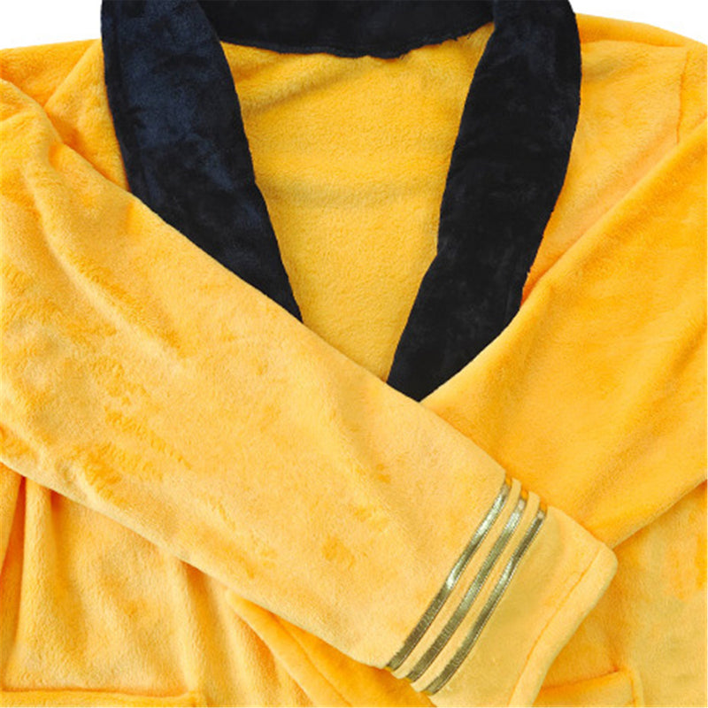 Star Trek Yellow Bathrobe Cosplay Costume Warm Long Sleeve Robe