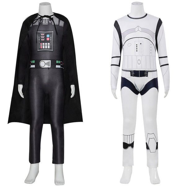 Star Wars Dark Trooper Stormtrooper Adult Kids Jumpsuit Cosplay Costume