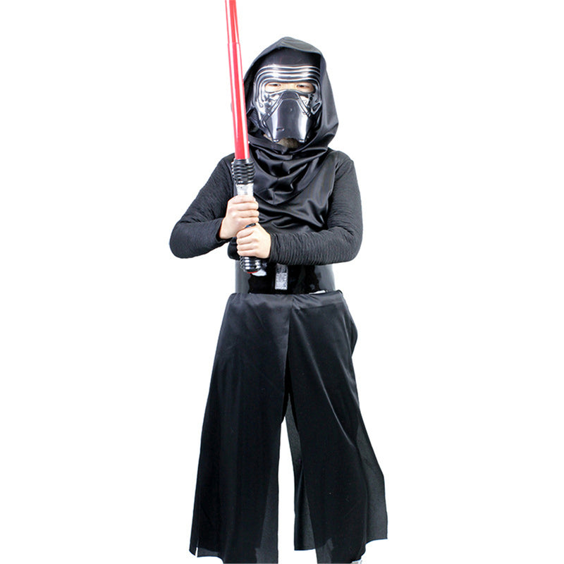 Star Wars Jedi Knight Kylo Ren Kid Cosplay Costume Black Ninja Clothing