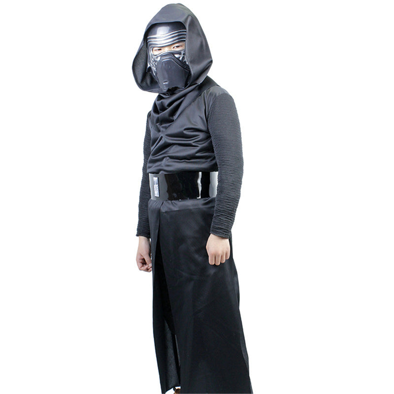 Star Wars Jedi Knight Kylo Ren Kid Cosplay Costume Black Ninja Clothing