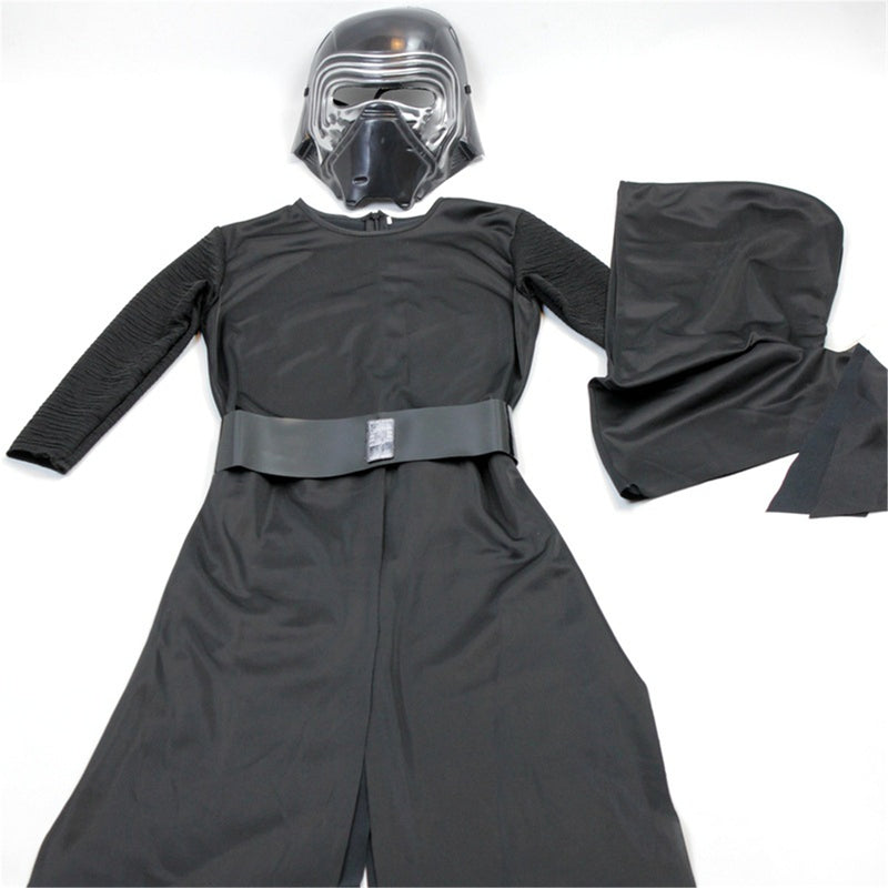 Star Wars Jedi Knight Kylo Ren Kid Cosplay Costume Black Ninja Clothing