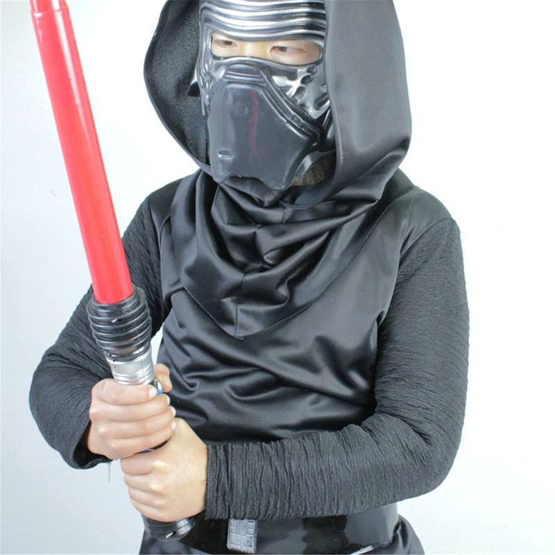 Star Wars Jedi Knight Kylo Ren Kid Cosplay Costume Black Ninja Clothing