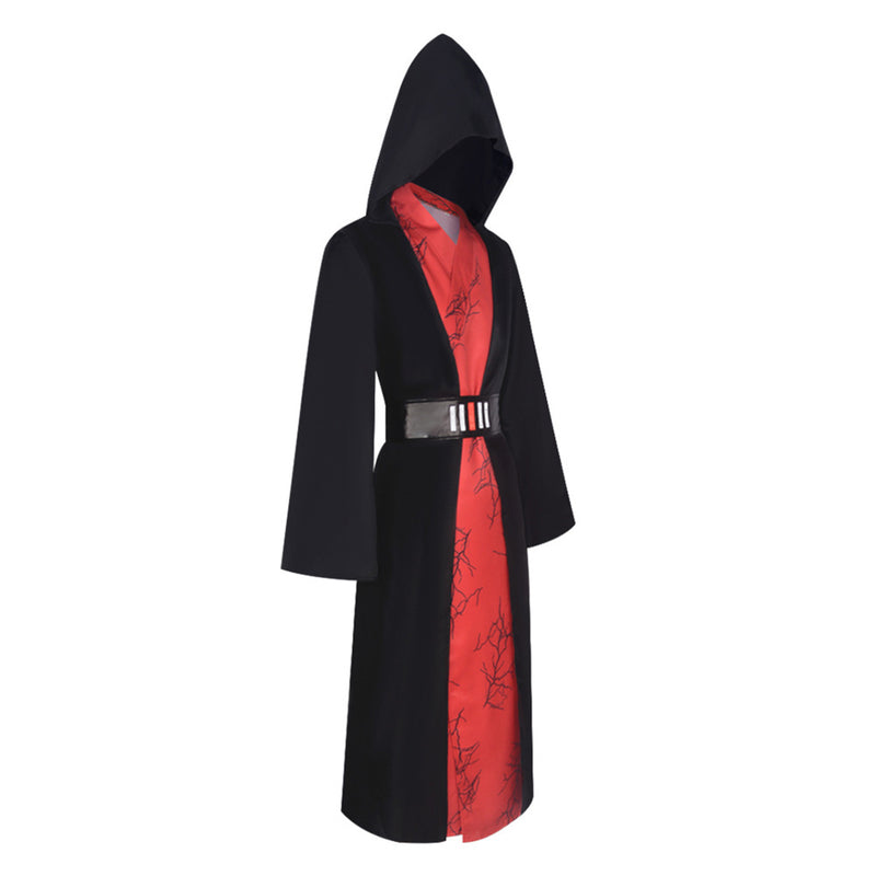 Star Wars Sheev Palpatine Cosplay Costume Pastor Black Robe Cloak Red Kimono