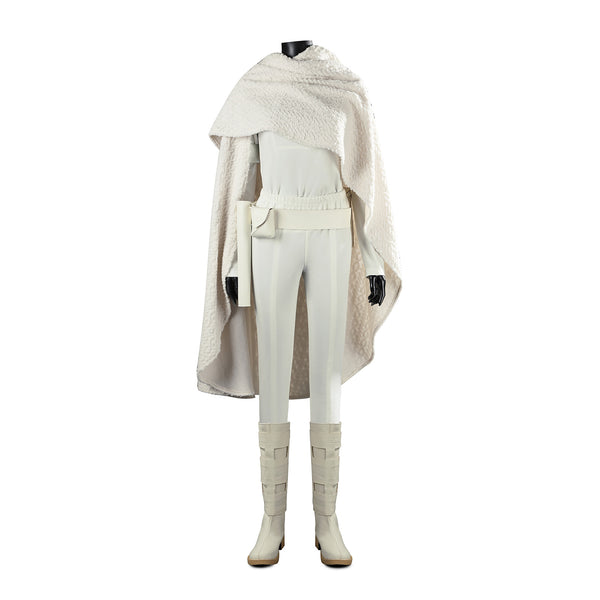 Star Wars：Episode II Attack of the Clones Padme Amidala Cosplay Costume Women White Uniform Set