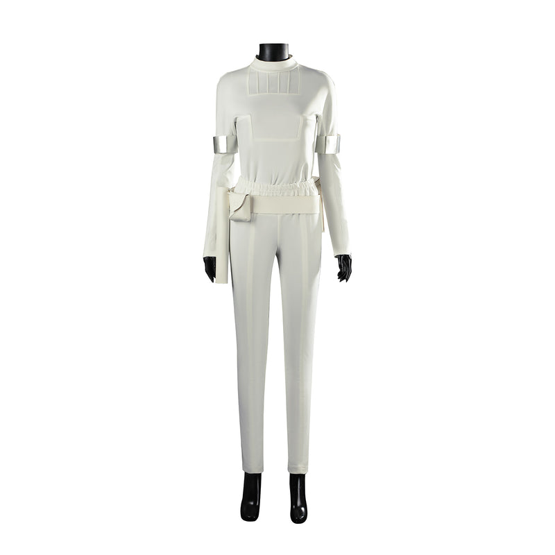 Star Wars：Episode II Padme Amidala Cosplay Costume Women White Uniform Set