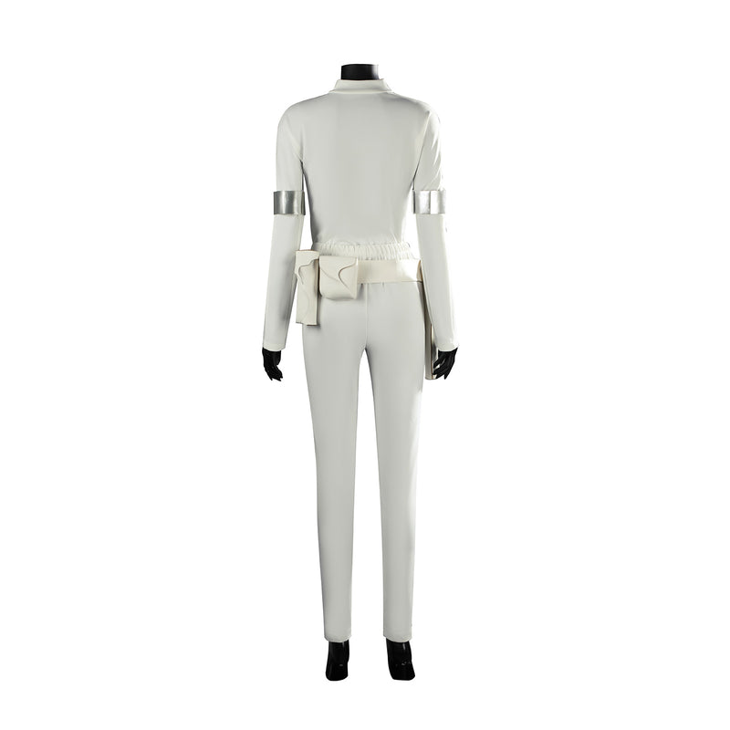 Star Wars：Episode II Padme Amidala Cosplay Costume Women White Uniform Set