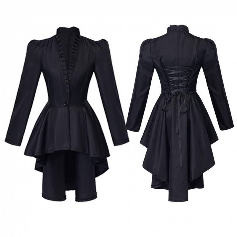 Steampunk Jackets For Women Victorian Tailcoat Coat Halloween Tops