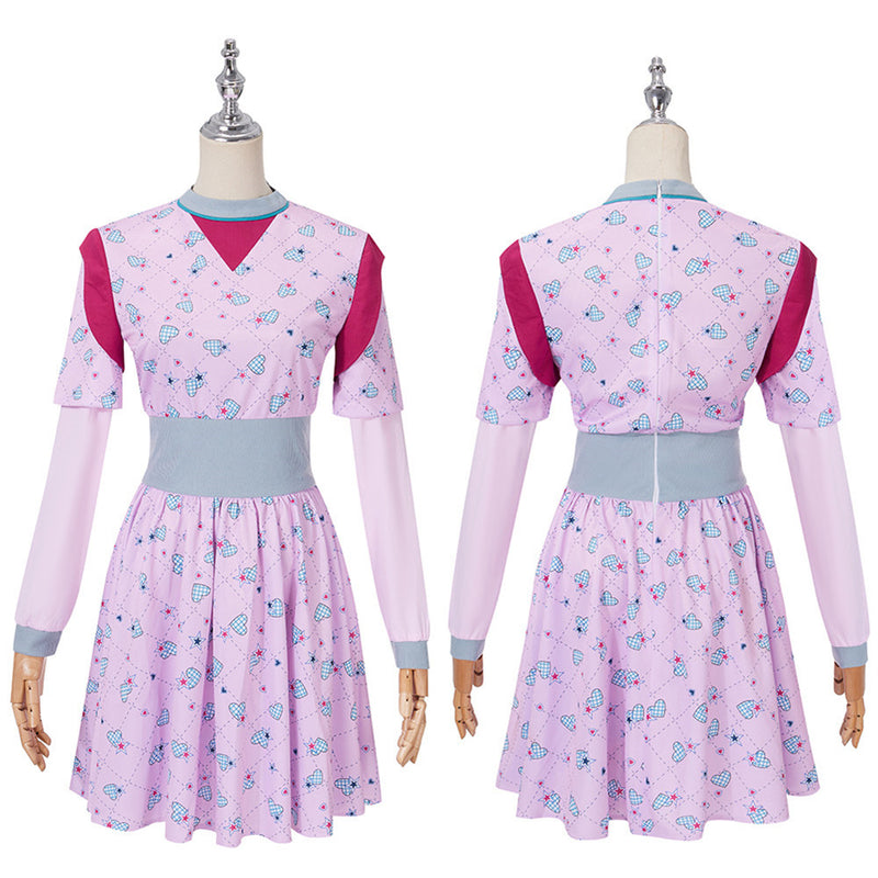 Stranger Things Season 4 Erica Sinclair Cosplay Costume Women Dress