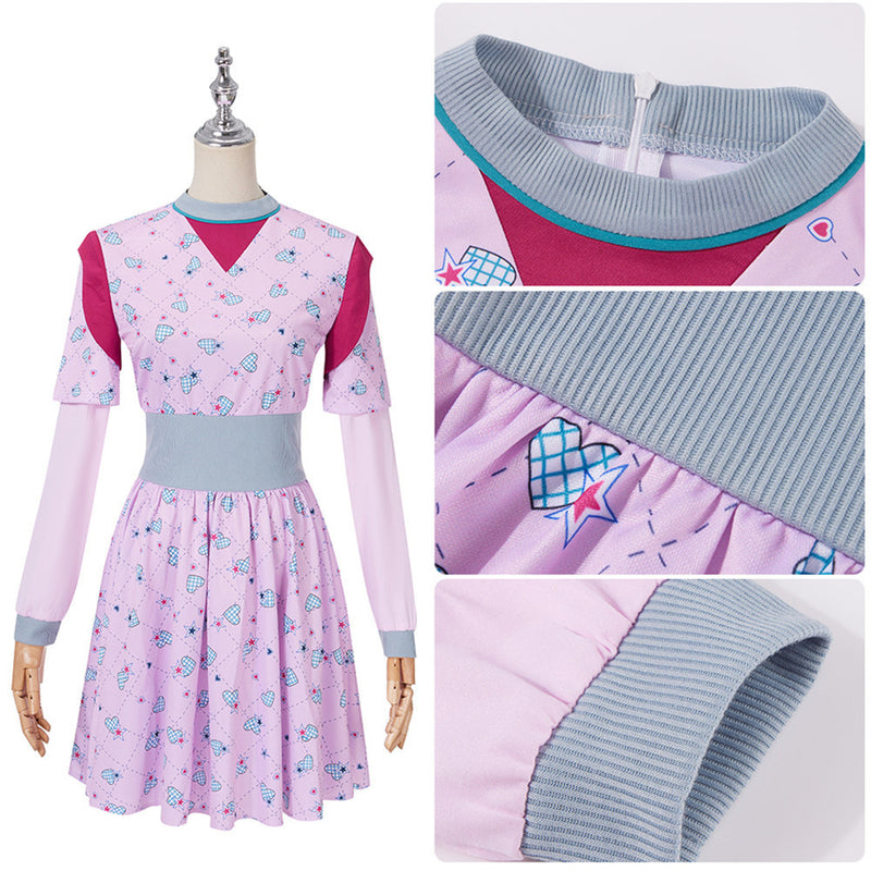 Stranger Things Season 4 Erica Sinclair Cosplay Costume Women Dress