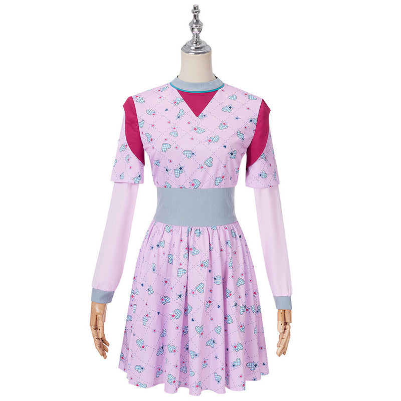 Stranger Things Season 4 Erica Sinclair Cosplay Costume Women Dress