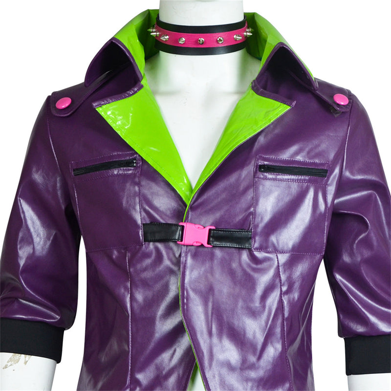 Suicide Squad ISEKAI Harley Quinn Cosplay Costume Purple Coat