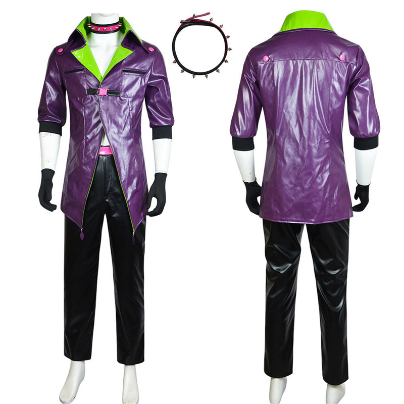 Suicide Squad ISEKAI Harley Quinn Cosplay Costume Purple Coat