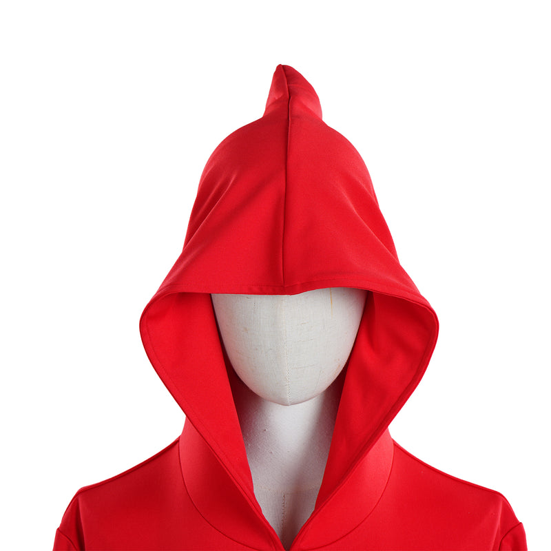 Super Mario Bros. Shy Guys Cosplay Costume Red Hooded Sweatshirt Dress Halloween Ghost Clothing