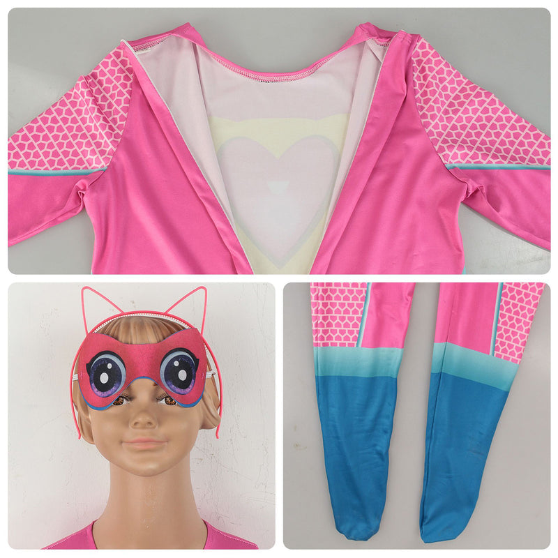 Children SuperKitties Cosplay Bodysuit Anime Super Cat Performance Costume