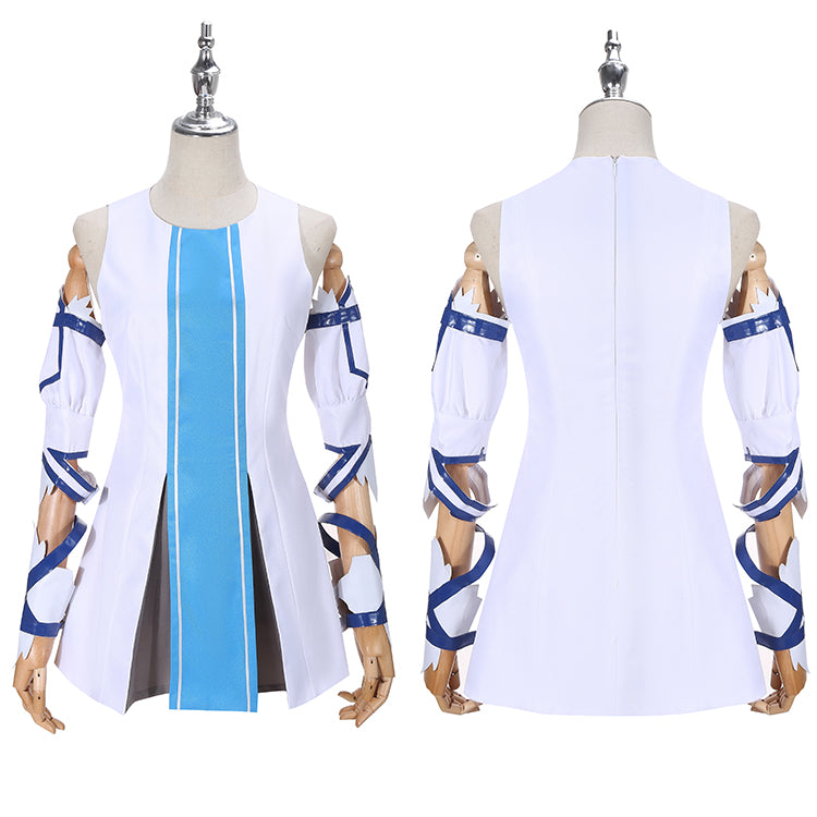 AwwwCos SAO Sword Art Online 2 Asuna Yuuki Blue Version Cosplay Costume Dress Halloween Party Suit Outfit Uniform for Women Men