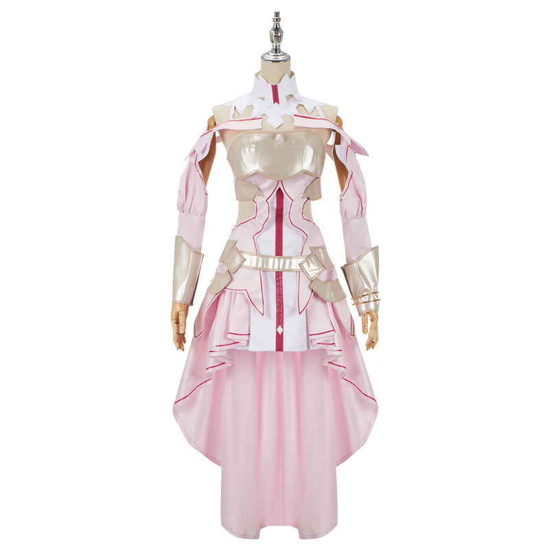 Anime Sword Art Online Yuuki Asuna Cosplay Costume Dress Suit Ball Gown Halloween Outfit Uniform for Women