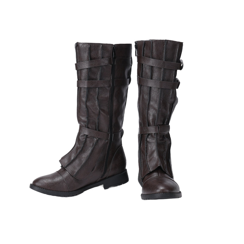 Tall Boots Medieval Renaissance Pirate Cosplay Boot Halloween Shoes