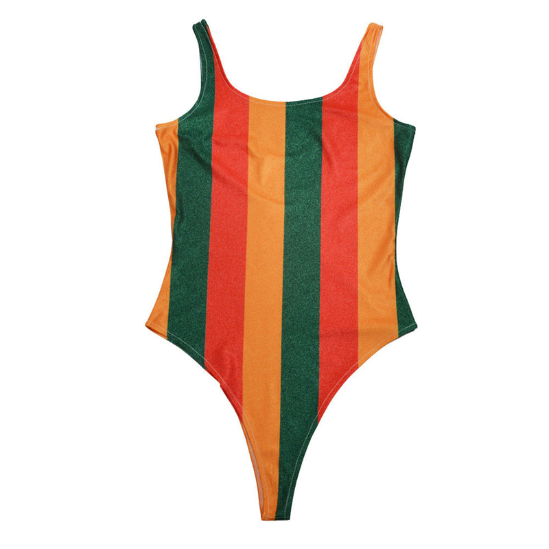 Taylor Anti Hero Swimsuit Cosplay Costume Women Colorful Striped Jumpsuit