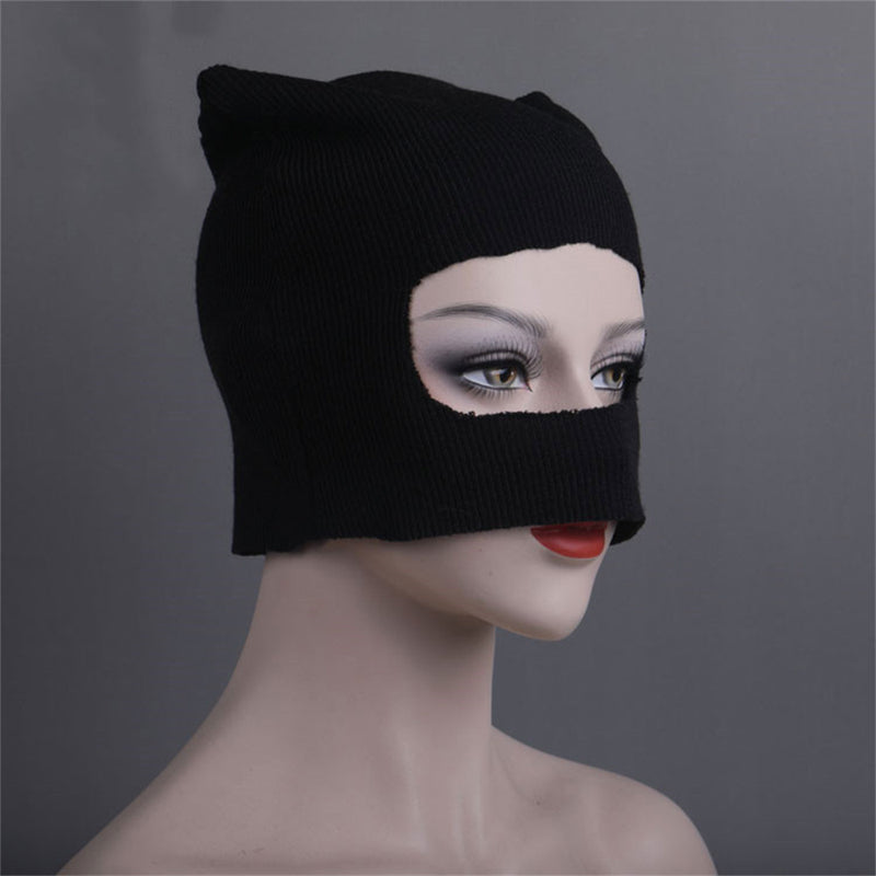 The Batman Selina Kyle Catwoman Cosplay Mask Knitted Visor