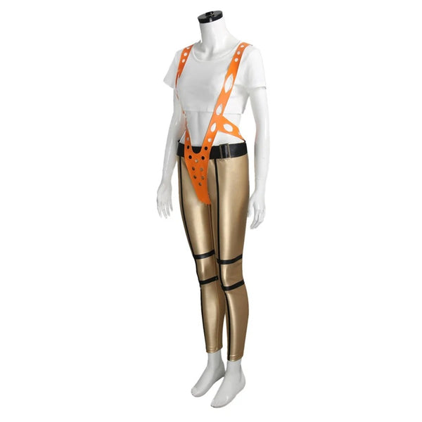 Film The Fifth Element Alien Girl Cosplay Costumes Top Pants Jumpsuit