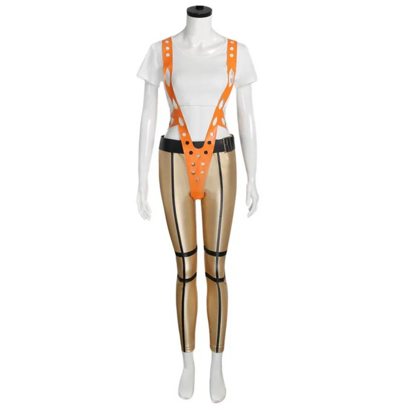 Film The Fifth Element Alien Girl Cosplay Costumes Top Pants Jumpsuit