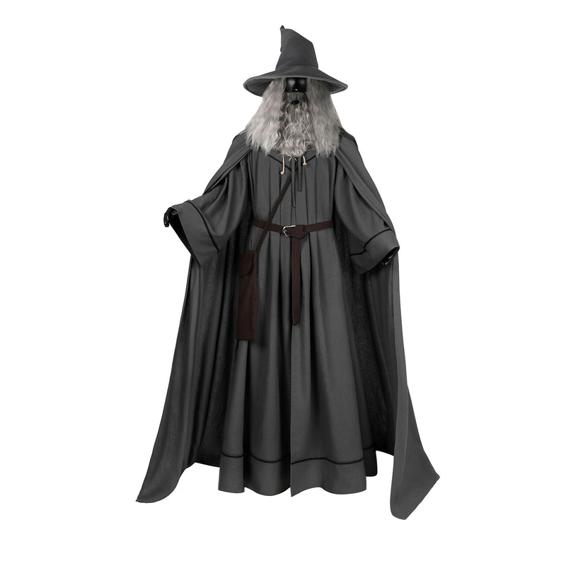 The Lord of the Rings Gandalf Cospaly Costume Grey Robe Wizard Halloween Cloak