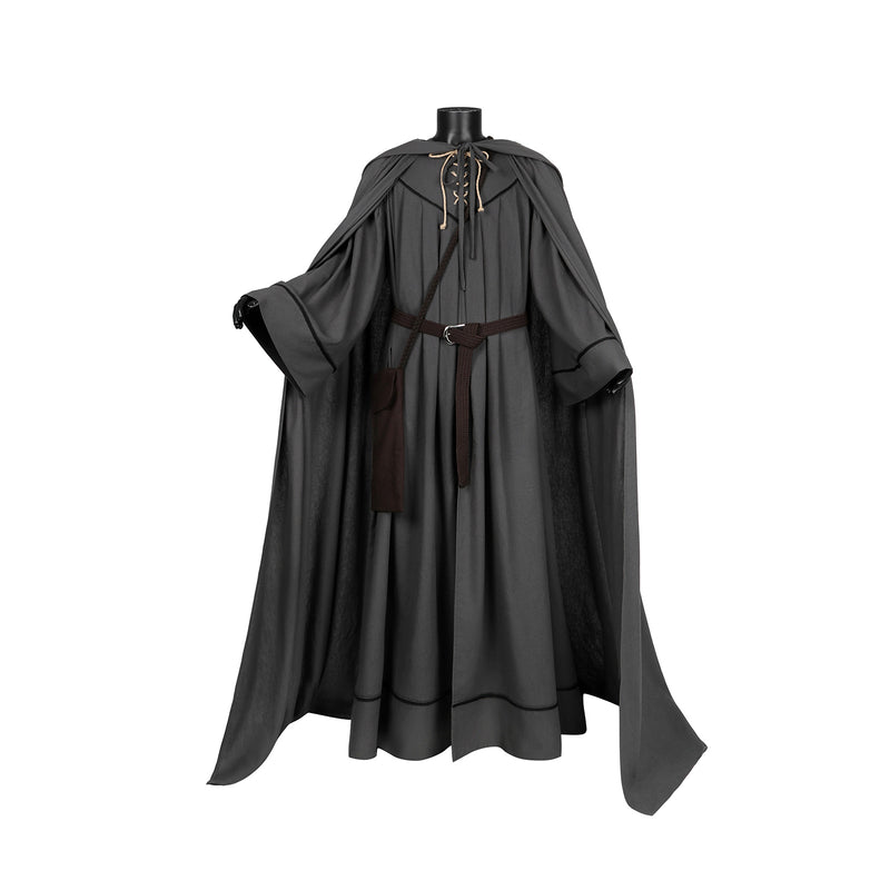 The Lord of the Rings Gandalf Cospaly Costume Grey Robe Wizard Halloween Cloak