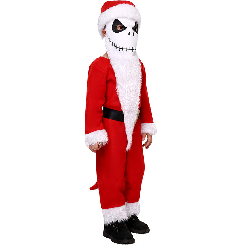 The Nightmare Before Christmas Jack Skellington Santa Claus Kids Cosplay Costume