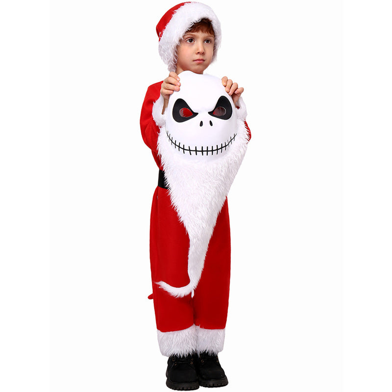 The Nightmare Before Christmas Jack Skellington Santa Claus Kids Cosplay Costume