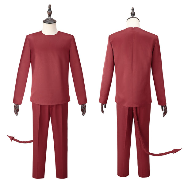 The Nightmare Before Christmas Lock Red Men Cosplay Costume Tail