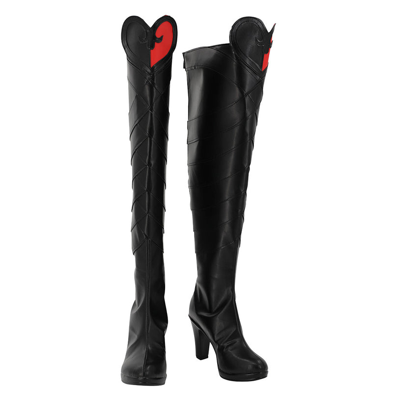 Twisted Wonderland Black Long Boots Riddle Cosplay Shoes