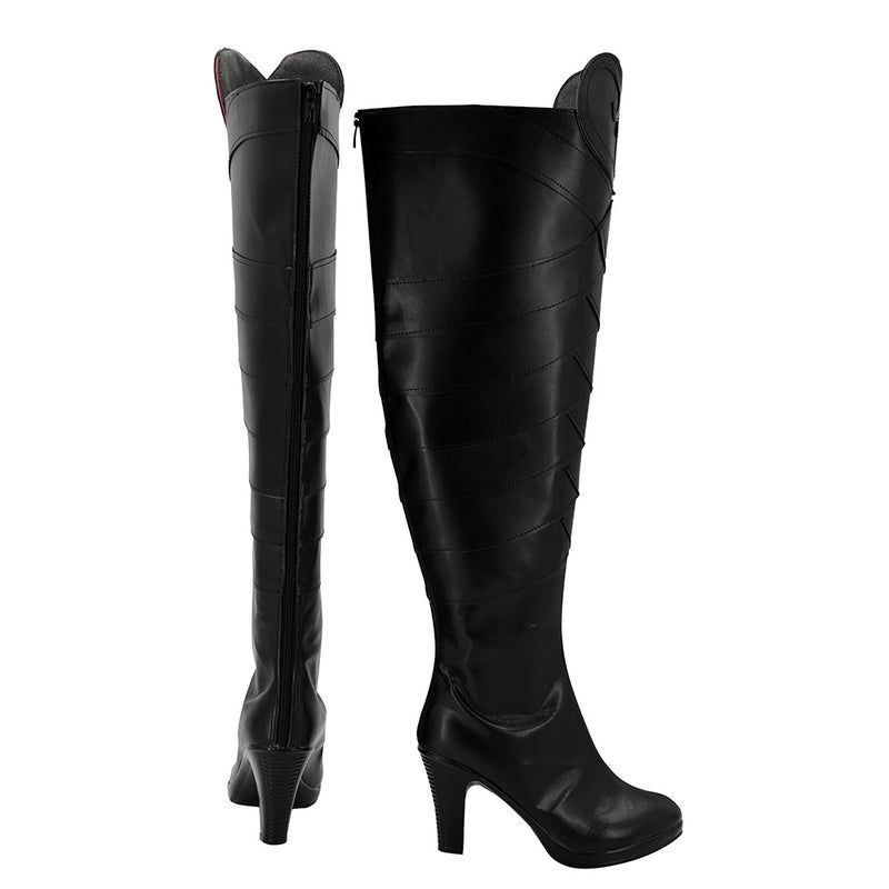 Twisted Wonderland Black Long Boots Riddle Cosplay Shoes