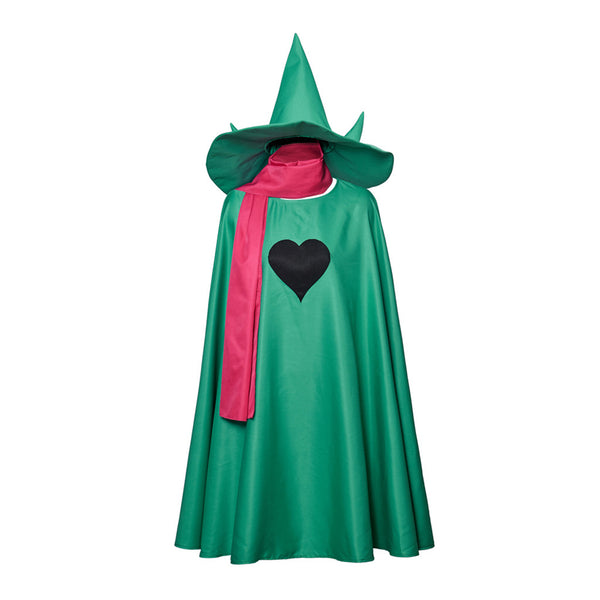 Undertale Ralsei Cloak Cosplay Costume Green Cape Robe Hat