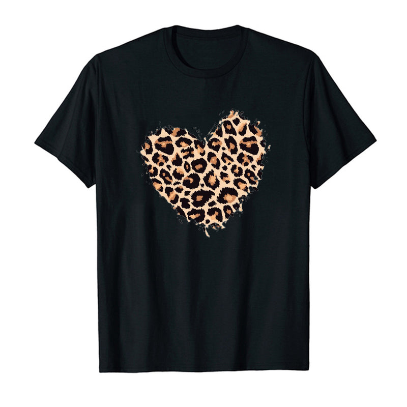 Valentine Women Love Heart O Neck T-Shirt Gift Shirt Casual Tee Tops