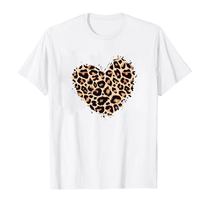 Valentine Women Love Heart O Neck T-Shirt Gift Shirt Casual Tee Tops