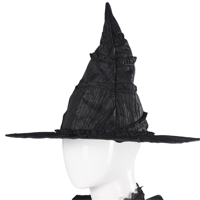 Wicked Elphaba Cosplay Costume Black Dress Velvet Cloak Hat