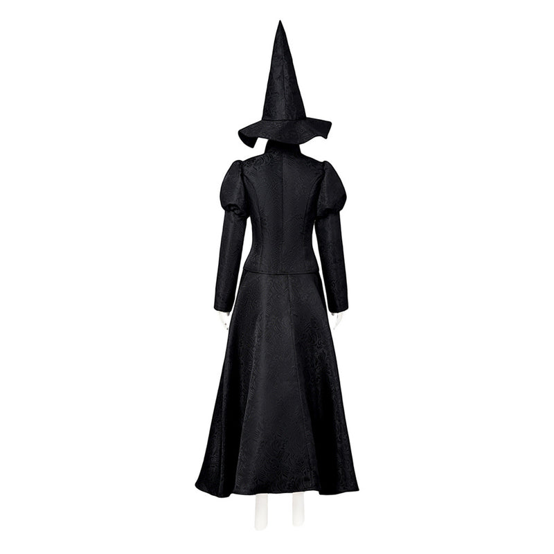 Wicked Elphaba Witch Cosplay Costume Women Black Medieval Dress Halloween Uniform