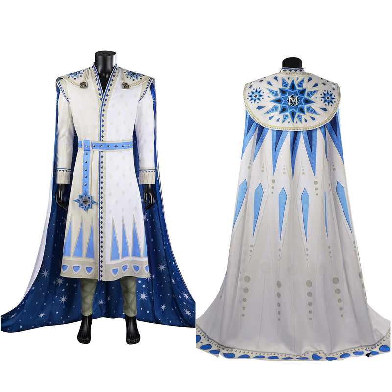 Wish King Magnifico Cosplay Costume Men White Starry Sky Cloak Palace Dress