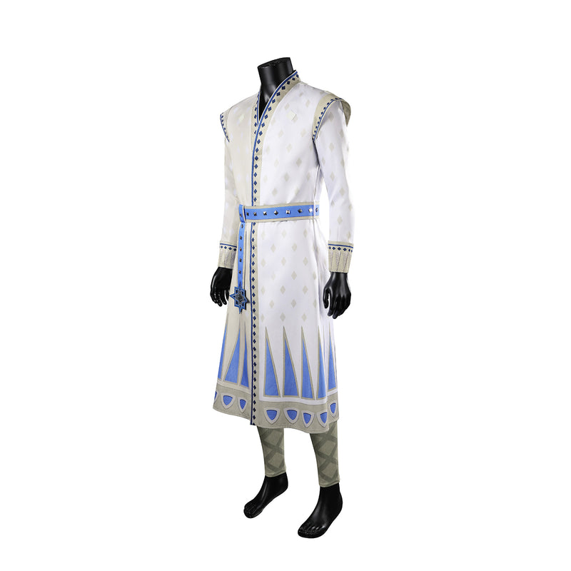 Wish King Magnifico Cosplay Costume Men White Starry Sky Cloak Palace Dress