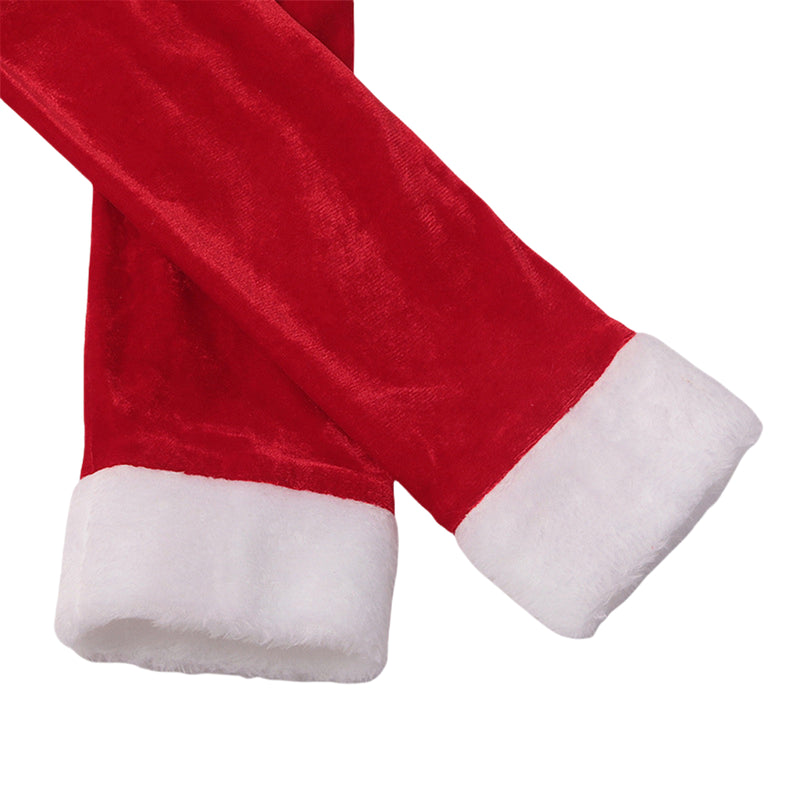 Women Christmas Party Event Cosplay Costume Red Coat Socks