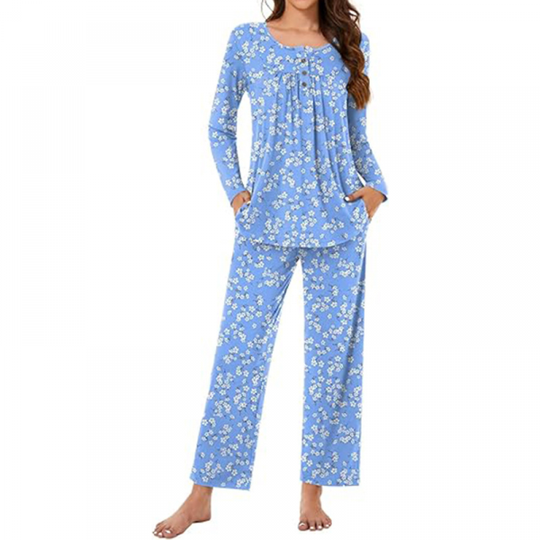 Women Fall Pajama Sets Ladies 2-Piece Lounge Indoor Sleepwear