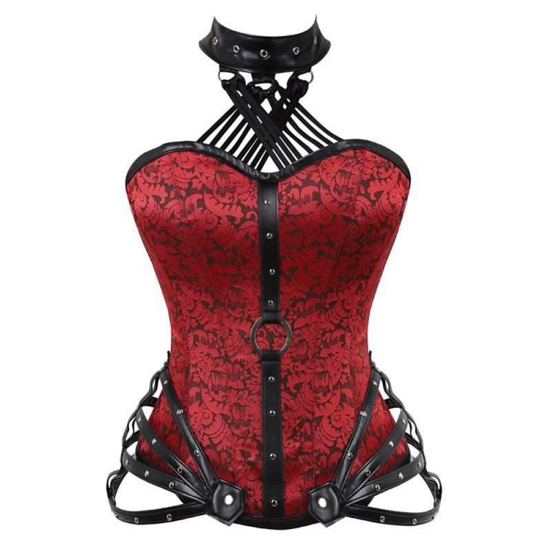 Women Gothic Corset Steel Boned Body Shaper Medieval Bustier Tops